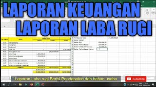 Cara Membuat Laporan Laba Rugi Dalam Excel Pada Perusahaan Jasa [upl. by Lay]