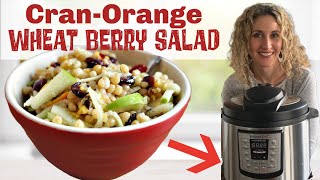 Instant Pot Cranberry Orange Wheat Berry Salad  Step by Step Instant Pot Recipe [upl. by Elleinet]