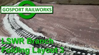 LSWR N Gauge Folding Layout 3  Landscaping Painting and Ballasting [upl. by Renferd562]