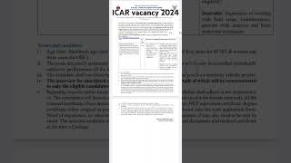 ICAR IARI contractual job icar job vacancy [upl. by Raf29]