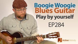 Blues Boogie Woogie Composition that you can play by yourself on guitar  Blues Guitar Lesson EP284 [upl. by Harwin]