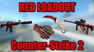 Complete Red LoadoutInventory CS2 KnifeGlovesStickers [upl. by Waddell]