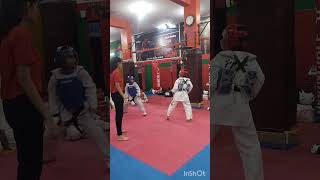 Getting three point in practice fights fitness trending taekwondo viralvideotaekwondolife [upl. by Sadler]