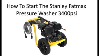 How To Start Your Stanley Fatmax 3400pis Pressure Washer Follow These Steps quotShort Videoquot [upl. by Haelat102]