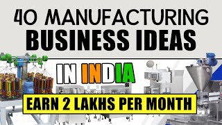 40 Manufacturing Business Ideas in India You Can Start Today [upl. by Aneleairam]