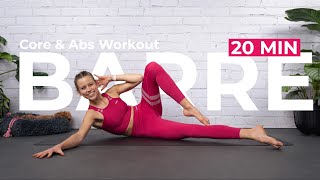 20 Min BARRE Workout for your Core amp Abs  SO Effective [upl. by Rakel77]