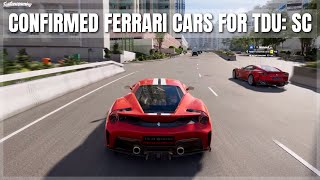 Confirmed Ferraris  Test Drive Unlimited Solar Crown  New Gameplay Trailer [upl. by Hurty]