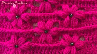 TEJIDOS A CROCHET Punto Rosas Puff HOW TO CROCHET Puff Roses [upl. by Joed]