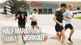 TME HALF MARATHON WORKOUT  Chicago Half Prep [upl. by Meggy959]