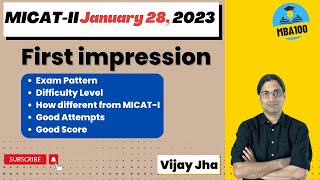 MICAT  II 2023 exam analysis first Impression MICAT 2 good scores MICA cutoffs micatexam [upl. by Josephina]