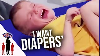 Dylan LOVES diapers and refuses underwear or potty  Supernanny [upl. by Onder]