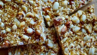 Peanut Sesame Chikki Recipe  Moongfali Til Ki Chikki Recipe  Peanut Brittle [upl. by Lamag]