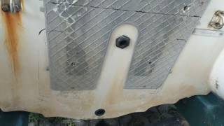 Removing rust from an inflatable boat [upl. by Eilliw]