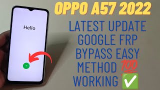 Oppo A57 2022 Google Frp Bypass  Oppo Cph2387 Unlock Frp ✅ [upl. by Worlock]