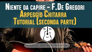 Tutorial chitarra  Niente da capire  Francesco De Gregori  Parte 2 [upl. by Consolata]