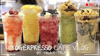 【4K】SUB 🆕신메뉴🆕한 컵 빙수 시리즈를 소개합니다🍓🥭🫐🌱♥ │YOGERPRESSO CAFE VLOG│요거프레소 브이로그│카페 브이로그│ASMR│ [upl. by Raimondo]