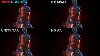 CTAA CINEMATIC TEMPORAL ANTIALIASING UNITY TEST VS OTHER AntiAliasing Options [upl. by Noscire]