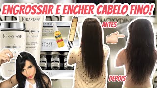 CABELO FINO  COMO ENGROSSAR O QUE FAZER  DENSIFIQUE KÉRASTASE  CABELO FINO E RALO [upl. by Ellevehs843]