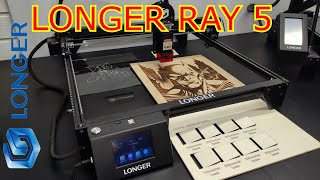 LONGER RAY5 55W Laser Engraver with Touch Screen  Unboxing Assembly And Test [upl. by Brittne]