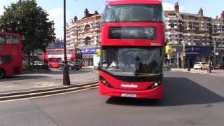 New electric buses on London bus route 43 [upl. by Lleznol822]