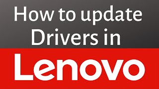 How to update driver on Lenovo laptop [upl. by Myo915]