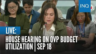 LIVE House hearing on OVP budget utilization  Sep 18 [upl. by Arted741]