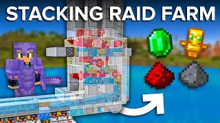 Minecraft Stacking Raid Farm  80000 Items Per Hour [upl. by Odinevneib]