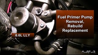 Fuel Primer Pump Removal Rebuild amp Assembly  LLY Duramax [upl. by Euell]