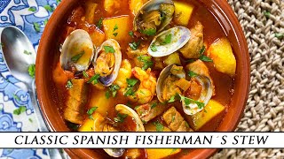 Spanish Fisherman´s Stew  Classic Seafood Stew from Northern Spain [upl. by Pentheam37]