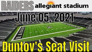 Las Vegas Raiders Allegiant Stadium Seat Visit 06 05 2021 [upl. by Eeladnerb567]