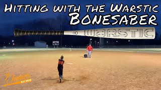 Hitting with the Warstic Bonesaber  10 USSSA Baseball Bat Review [upl. by Zetnahs150]