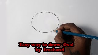 How to draw oval Free Hand  How to Draw Oval For Kids  Step by Step Easy for Beginners [upl. by Daj]