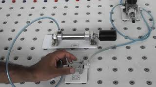 Single acting pneumatic cylinder [upl. by Ecaj300]