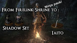 Iaito and Shadow Set Location From Firelink Shrine  DS Remastered [upl. by Sirovart]