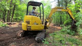 Installing a new driveway uphill  12 slope or less [upl. by Irrot]