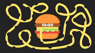 10 Minute Burger 🍔 Bomb Timer  GIANT BURGER EXPLOSION [upl. by Yarak]