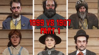 Red Dead Redemption 2 1899 vs 1907 Characters Changes Part 1 [upl. by Ardiedak]