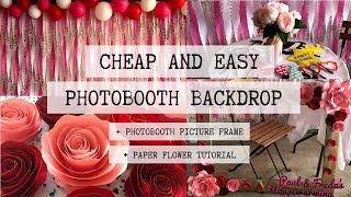 DIY PHOTOBOOTH BACKDROP  CHEAP AND EASY PARTY DECOR [upl. by Monia608]