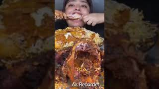 CHICKEN ROTISSERIE TANDOORI BIRYANI WITH SPICY MOTTON BHUNA mukbang short [upl. by Eikin]