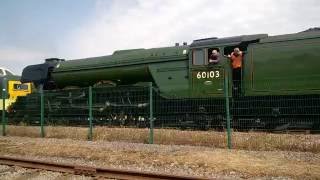 Flying Scotsman Arrives at NRM Shildon [upl. by Renrew777]