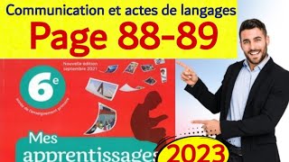 mes apprentissages en français 6 page 88 89 [upl. by Cyndia839]