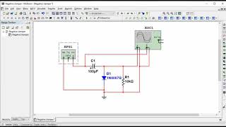 Negative Clamper Circuit Simulation using Multisim [upl. by Seibold]