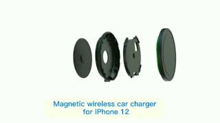 15W Magnetic Wireless car charger ABS material X15 [upl. by Jacinto858]