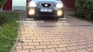 H3 OSRAM Night Breaker UNLIMITED vs OSRAM Original fog lights [upl. by Neeneg900]