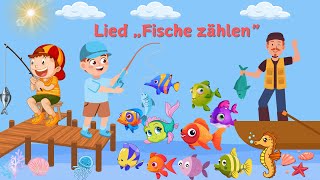 Wir zählen Fische  Kinderlieder  Zahlen lernen für Kinder Kinderlieder zum Mitsingen kindergarten [upl. by Leksehc789]