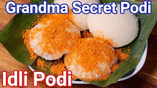 Idli Podi Recipe  Idli Milagai Podi  Magic Gun Powder  Grandma Secret  Side Dish for Idli Dosa [upl. by Nylasoj]