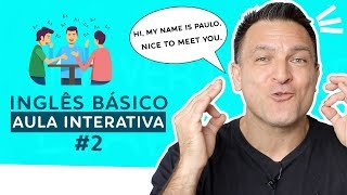 COMO FALAR O BÁSICO EM INGLÊS  AULA 2  INICIANTES  Falando o nome [upl. by Derfiniw]