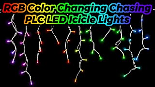 RGB Color Changing Chasing PLC LED Icicle Lights [upl. by Matthaus]