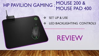 HP Pavilion Gaming Mouse 200 amp Mouse Pad 400 amp the different LED lightings [upl. by Hanej]