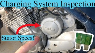 92 Yamaha XJ600 Charging System Inspection in Detail [upl. by Thayer]